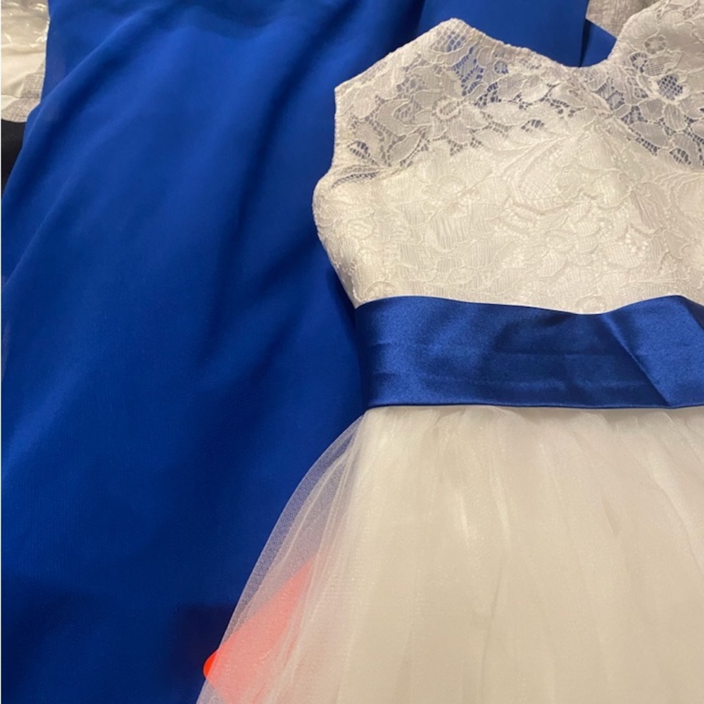 Flower Girl Ivory/white Dress (Matches Blue Sapphire Davids Bridal)